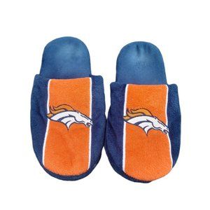 NFL Denver Broncos Slide Slippers Mens Medium (9-10) Blue Orange Hard Sole